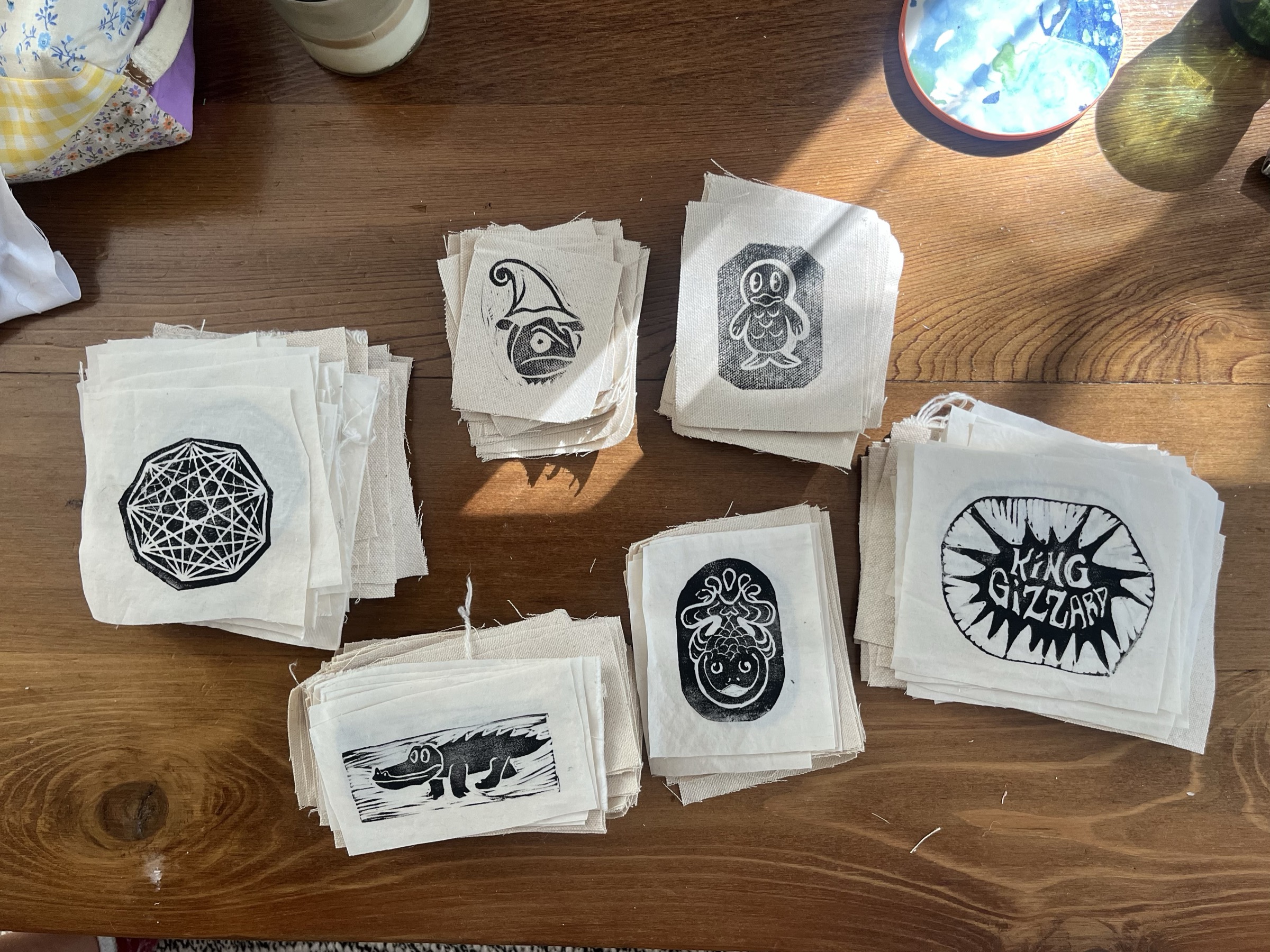 Linocut patches
